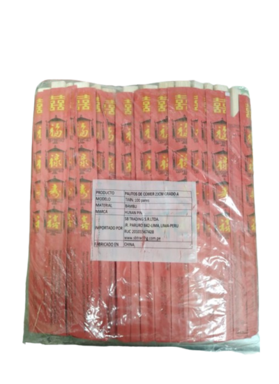 PALITOS DESCARTABLES CON ENVOLTURA ROJA